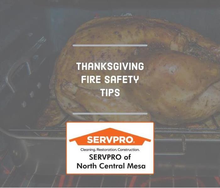 Thanksgiving Fire Safety Tips for Thanksgiving with turkey in background